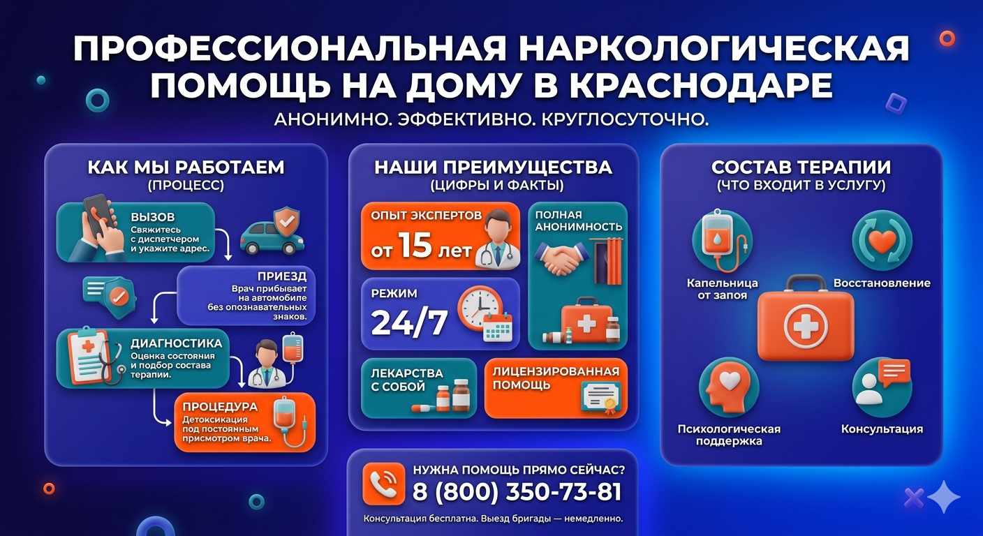 Инфографика о принципах лечения алкоголизма на дому в Александрове: этапы вызова нарколога, преимущества анонимной детоксикации и состав медицинской помощи.